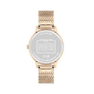 Coach Ladies Chelsea Rose Gold IP Pressed Mesh Bracelet Watch